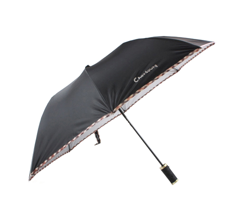 쉘브르 2단 체크바이어스 우산 (자동)