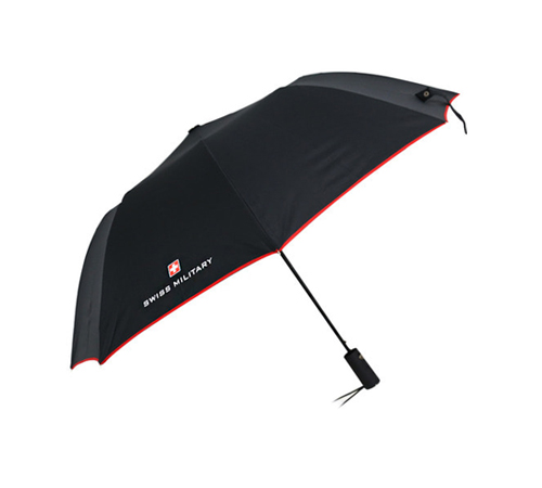 스위스밀리터리 2단 자동 레드바이어스 우산