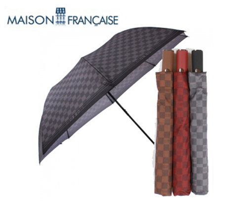 메종프랑세즈 2단 사각패턴 방풍화이바 우산