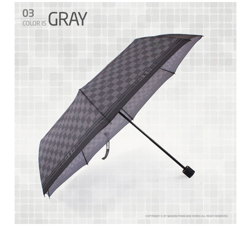 메종프랑세즈 3단 사각패턴 방풍화이바 우산