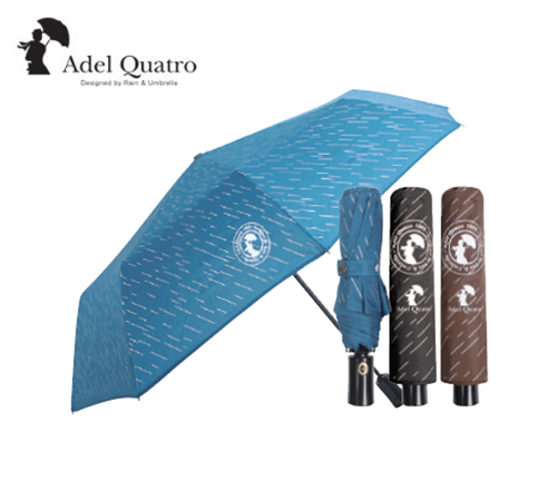 아델콰트로 3단 카라 완전자동 우산