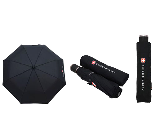 스위스밀리터리 3단수동 무지 우산