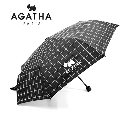 아가타 체크 3단 수동 우산
