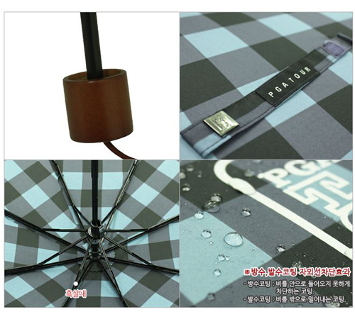PGA 3단수동 체스블루 우산