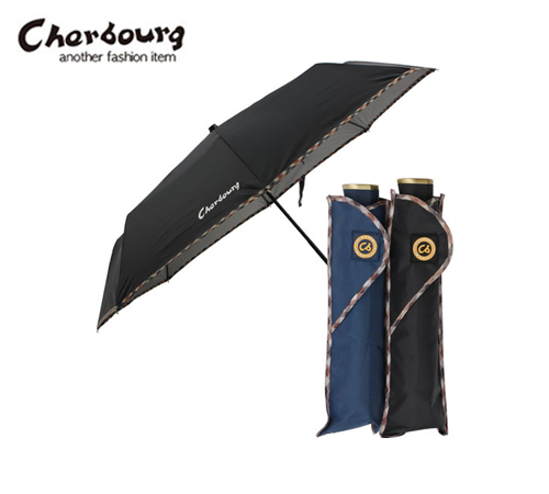 쉘브르 3단 체크바이어스 우산 (수동)