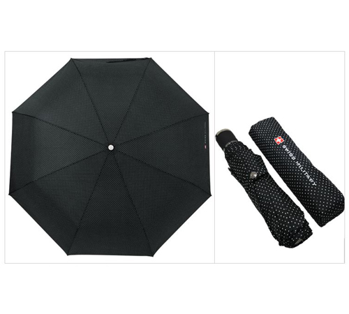 스위스밀리터리 3단수동 핀도트 우산