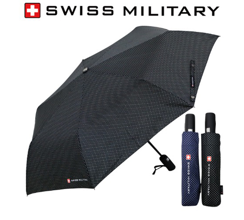 스위스밀리터리 3단7K 완전자동 핀도트 우산