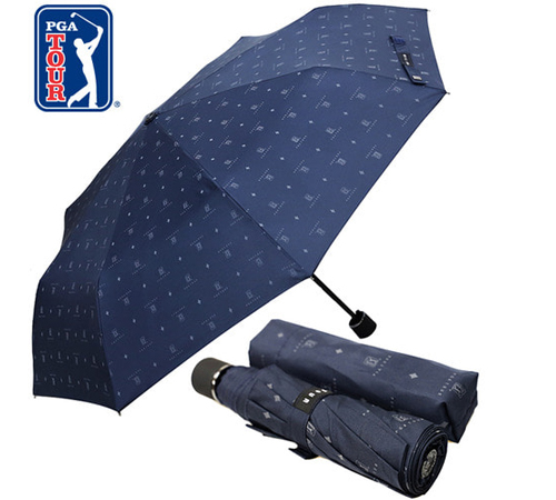 PGA 3단수동 네이비전폭로고 우산