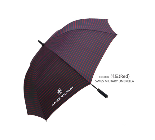 스위스밀리터리 70자동 레드스트라이프 우산